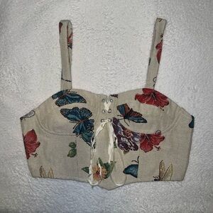 Butterfly Corset Crop Top
